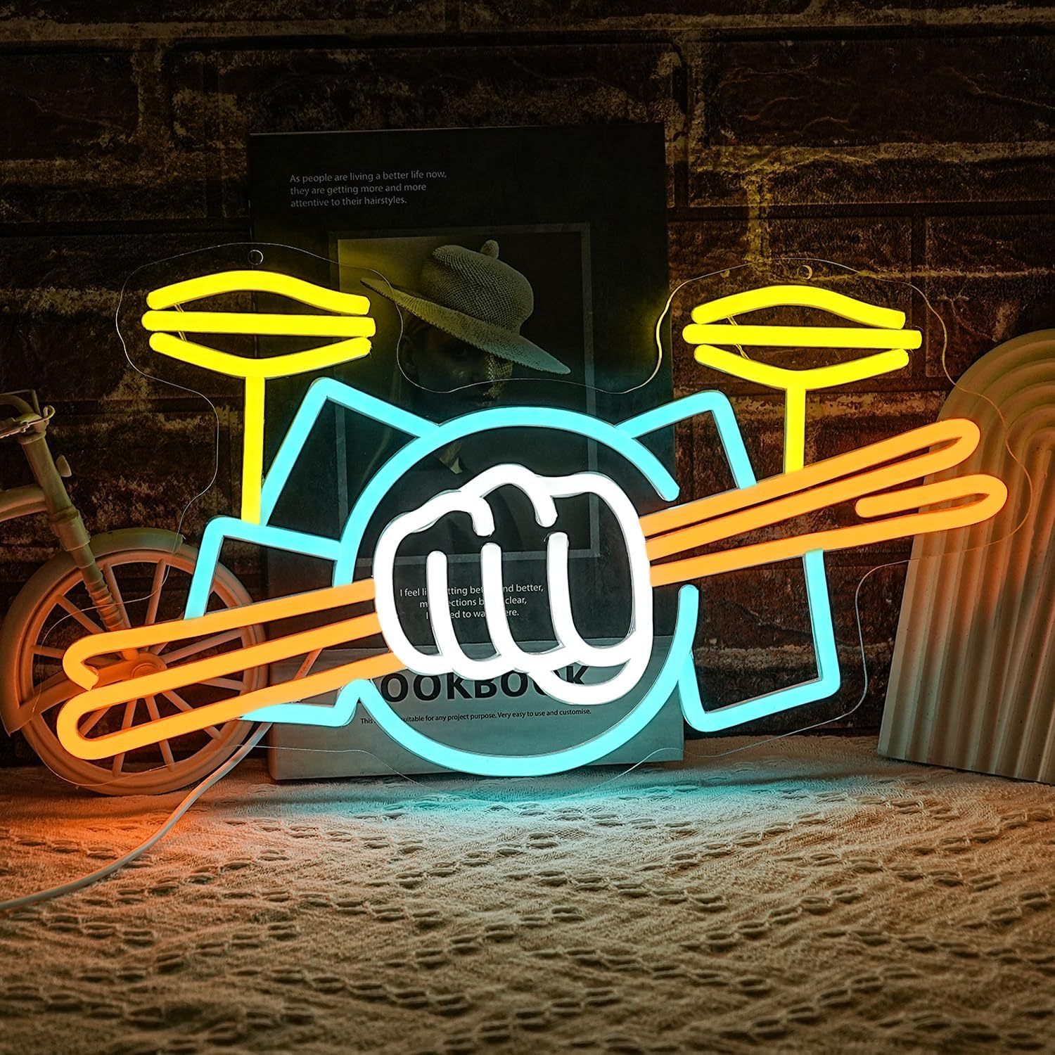 Lighting Decoration Ideas - Davul Seti Neon Tabela USB Güçlü