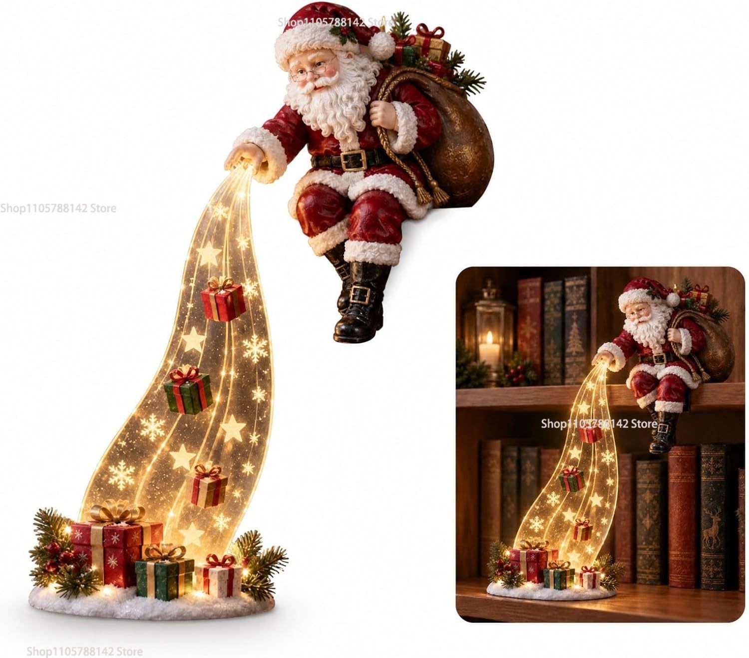 Lighting Christmas Decor - Noel Raf Kenarı Aydınlatmalı Dekorasyon, Özel